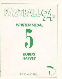 1994 Select AFL Stickers #5 Robert Harvey Back